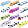 CORPER TOYS Pull Back Bullet Train Set - 12 Pack High Speed Toy Locomotives