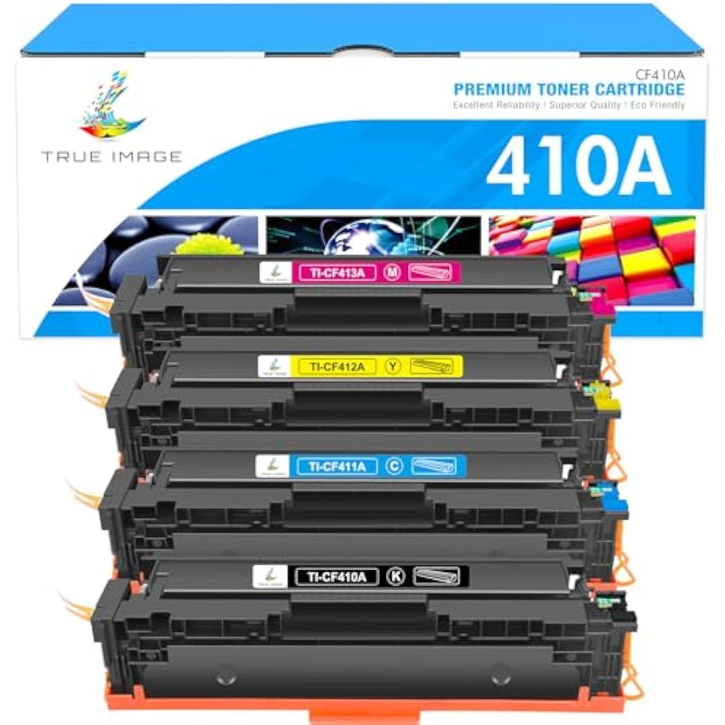 True Image HP 410A CF410A Compatible Toner Cartridge 4-Pack | Black & Color