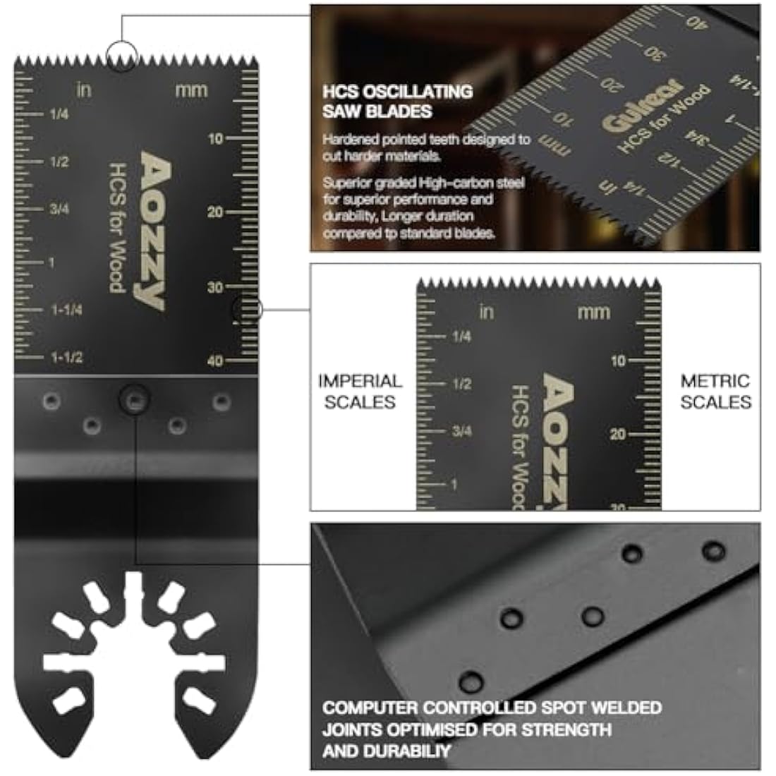 Jolof Store 50PC Oscillating Tool Blades – Titanium & Quick Release Set