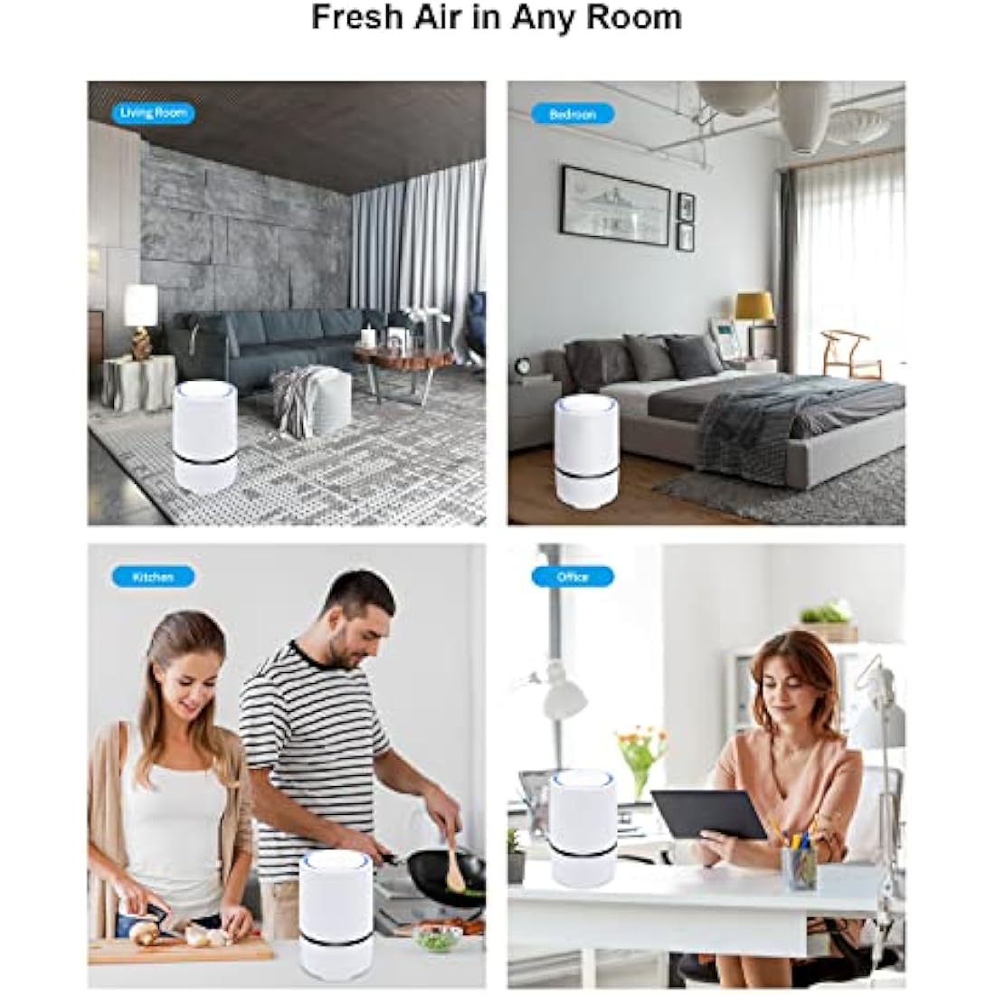 MELEDEN HEPA Air Purifier – Portable Desktop Cleaner for Home & Office