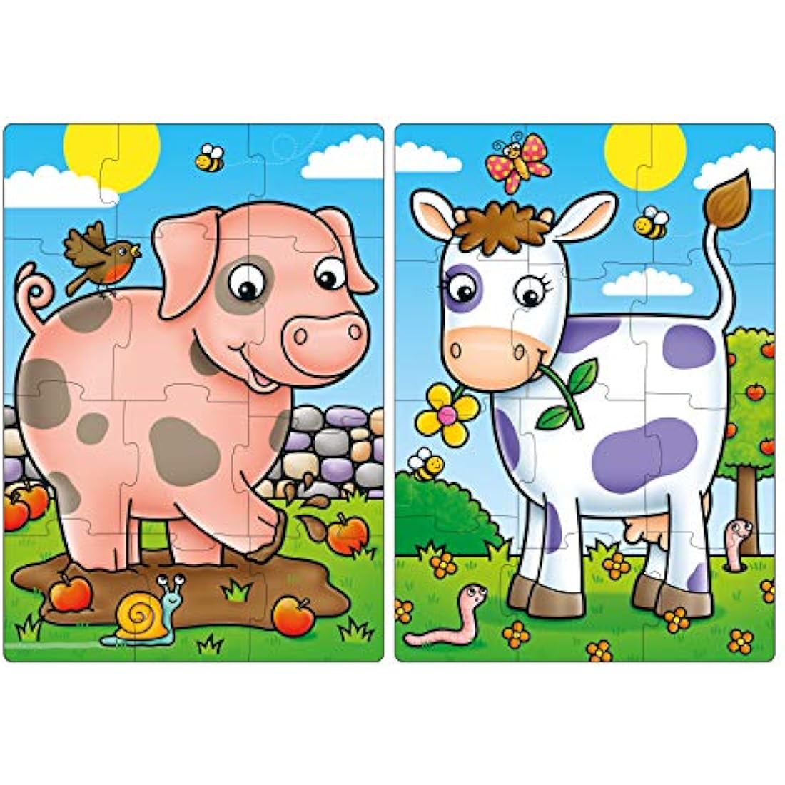 Orchard Toys First Farm Friends Jigsaw Puzzle | 12-Piece Set for Ages 2+