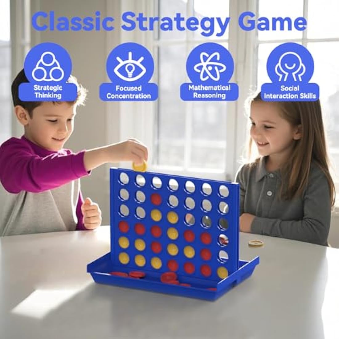 Pup Go Big Size 4 in a Row Board Game – Foldable Strategy Game for Kids