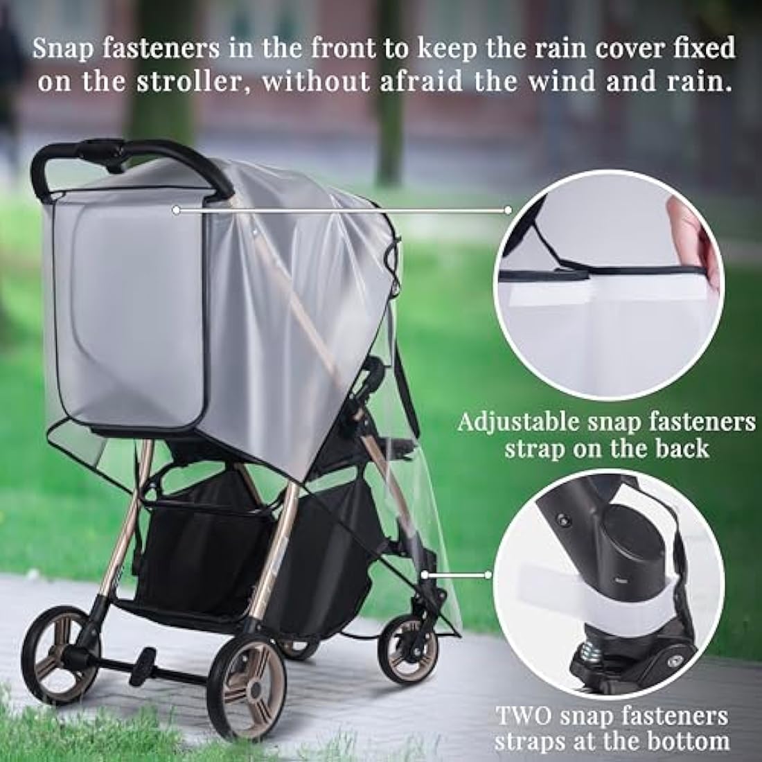 Bemece Universal Stroller Rain Cover | Waterproof Baby Weather Shield