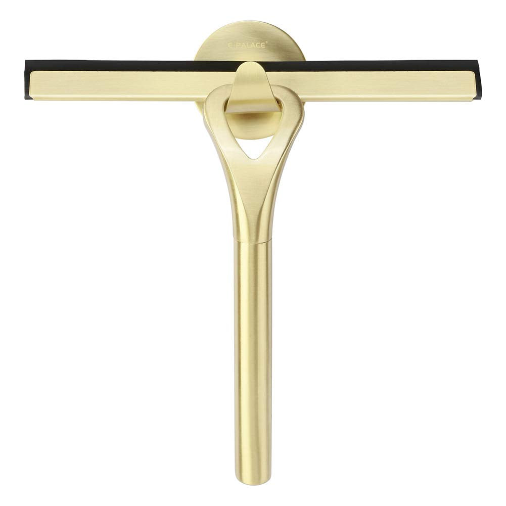 HomDSim Golden Stainless Steel Shower Squeegee | Rust-Resistant Wiper
