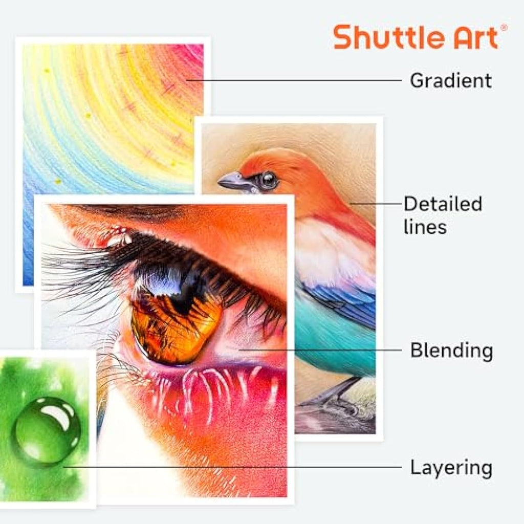 Shuttle Art 180 Coloured Pencils Set – Soft Core Drawing Pencils