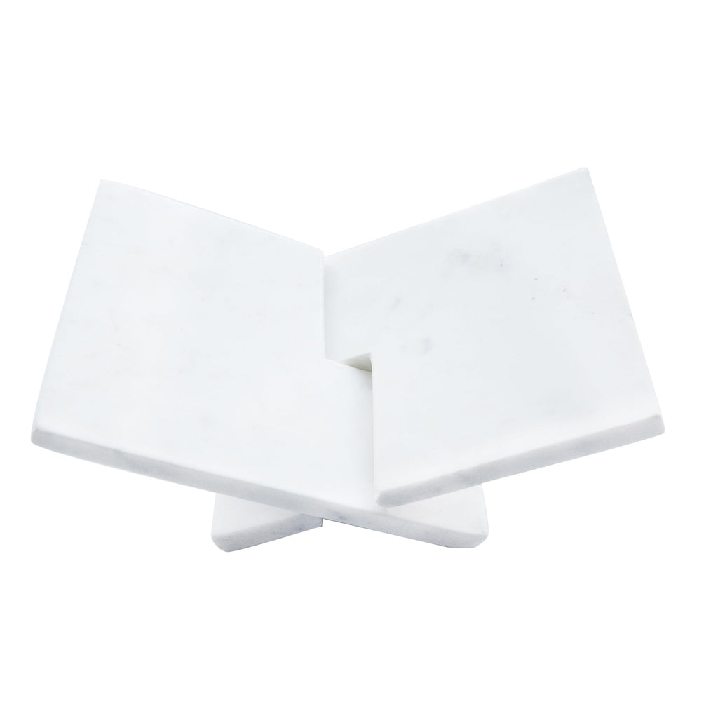 Bloomingville Decorative Marble Book Holder, White - image 1