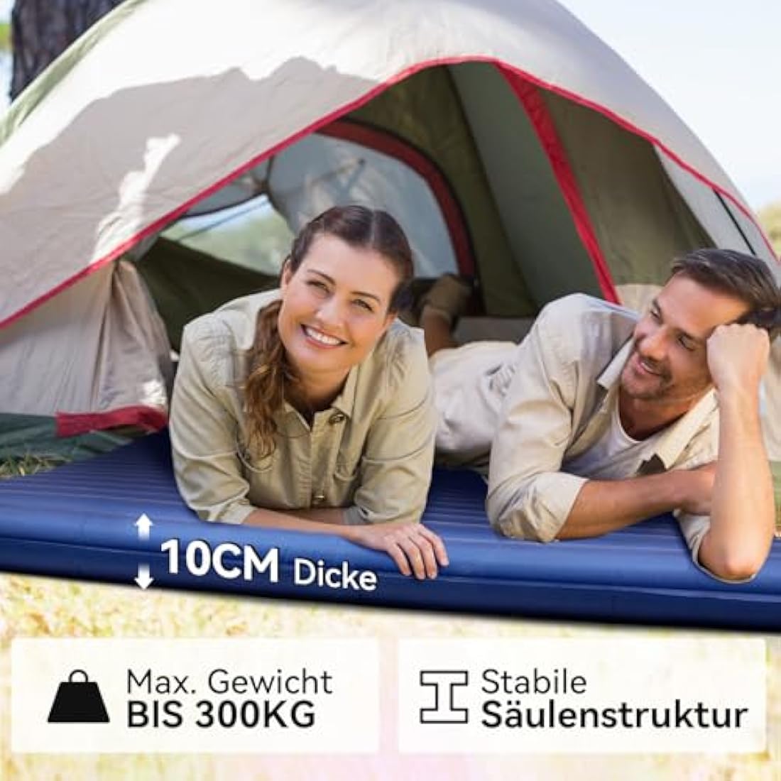 Hikenture Double Ultralight Sleeping Mat – Inflatable Camping Mattress