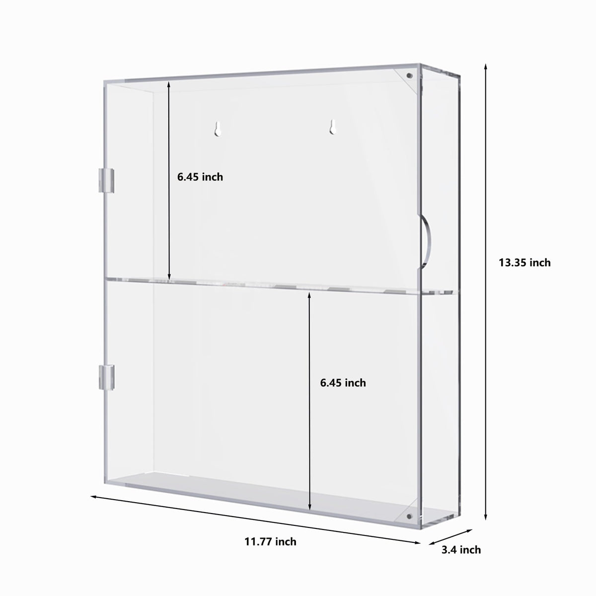UoYeet Acrylic Display Cabinet for Both Wall Mount and Desktop Showcasing, 2 Layer Clear Display Case for Mini Toys, Pop Figurines - image 4