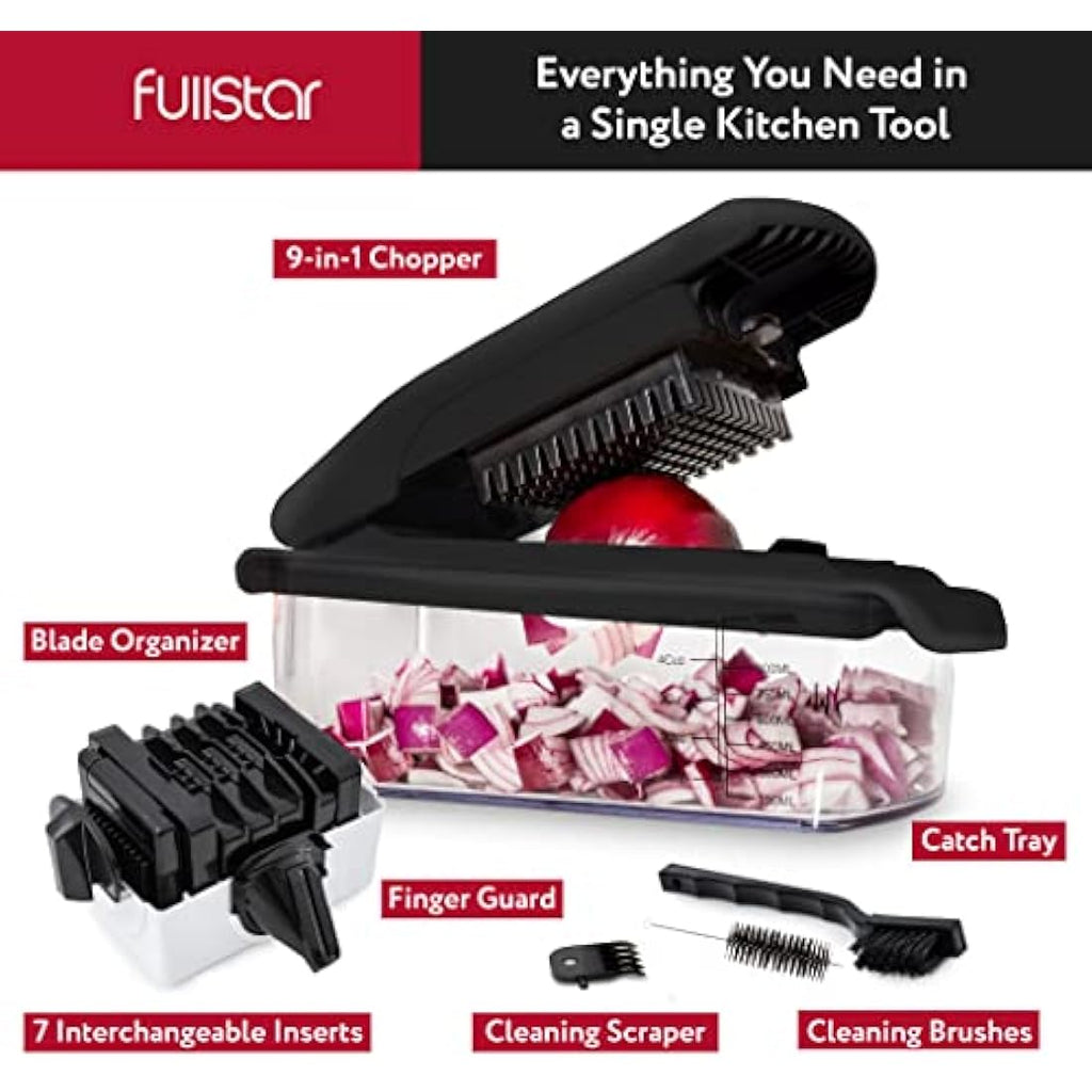 Fullstar 9-in-1 Vegetable Chopper | Stainless Steel Food Dicer & Slicer