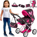 Kinderplay 3-in-1 Doll Pram – Adjustable Toy Stroller for Girls, KP0200R