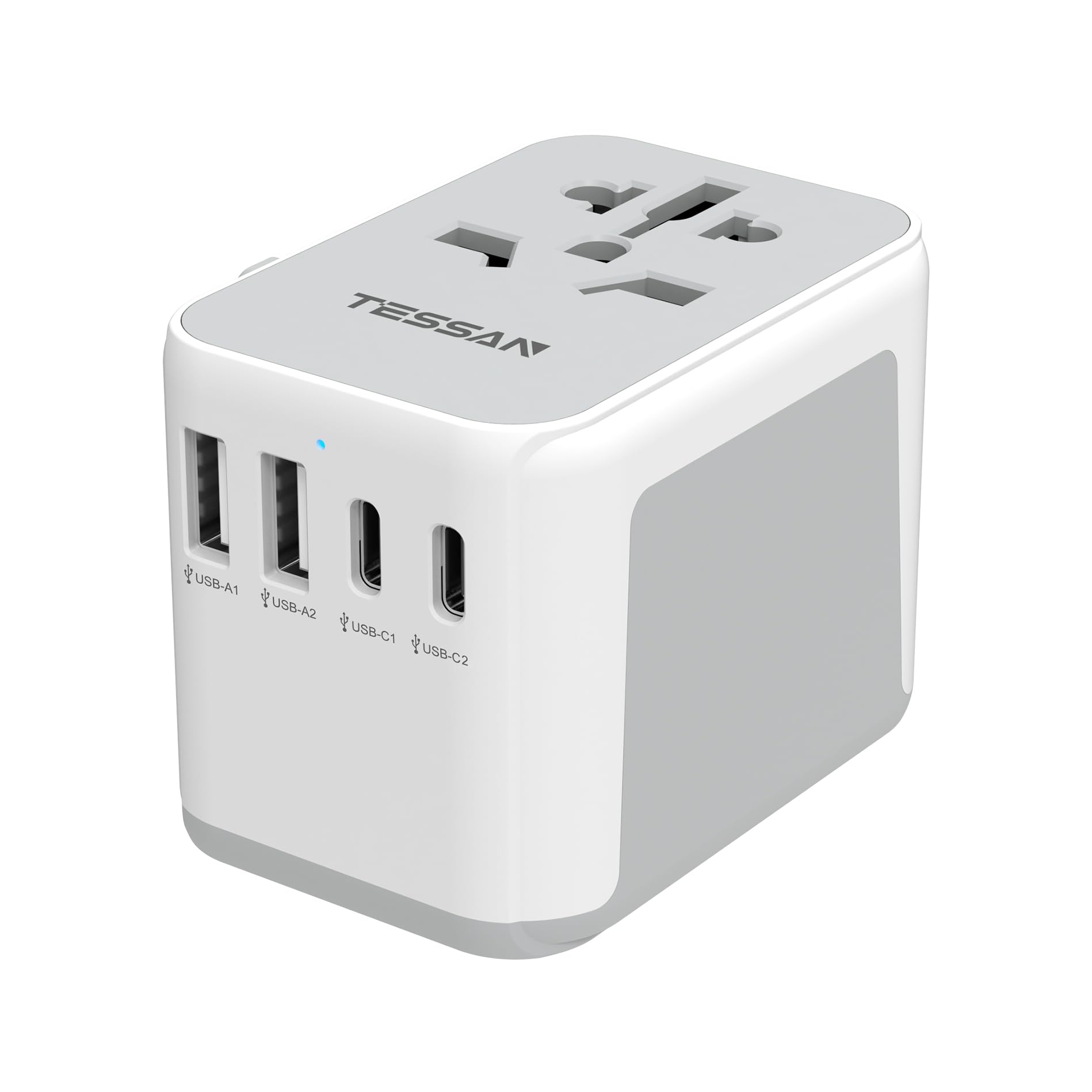 TESSAN Universal Travel Adapter | 2 USB-C & 2 USB-A Worldwide Plug