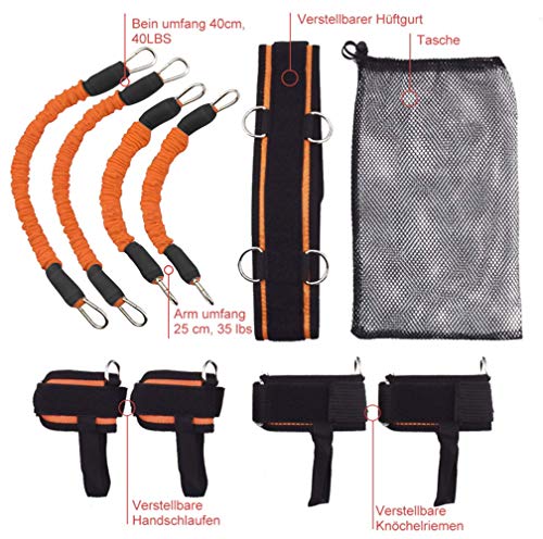 YNXing Strength Training Resistance Rope – Orange Latex Fitness Cord