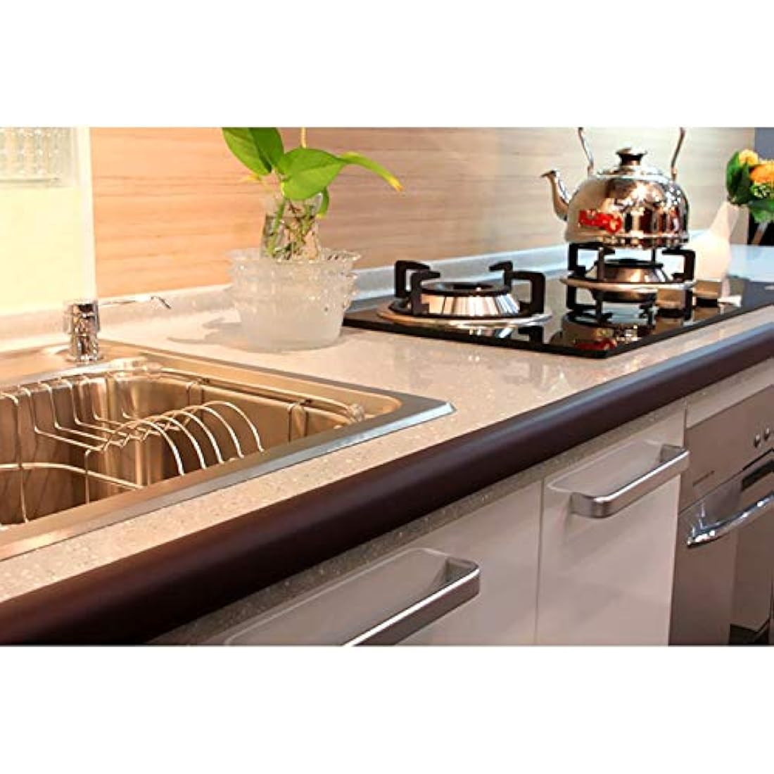 M2cbridge L-Shape Extra Thick Foam Edge Guard – Wood Color Baby Bumper