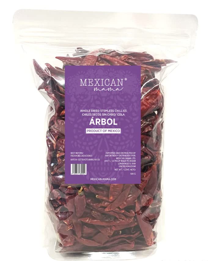 Jolof Store Chile de Arbol – Authentic Mexican Whole Dried Chillies 500g