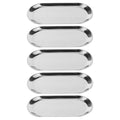 Jolof Store Stainless Steel Jewelry Tray – 5pc Oval Cosmetic Organizer