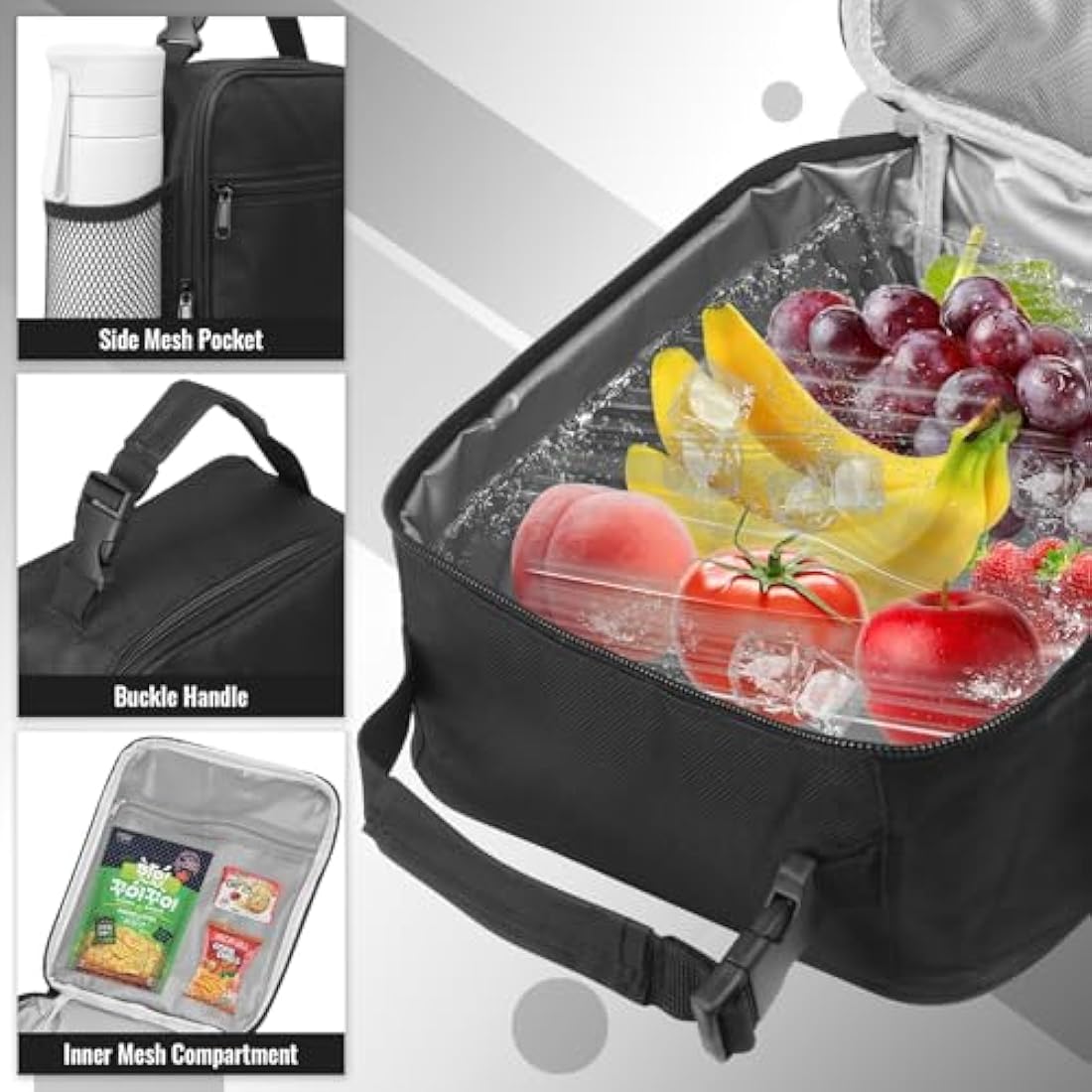 TIECHI Insulated Lunch Bag – Leakproof Thermal Cooler Box for Work & School
