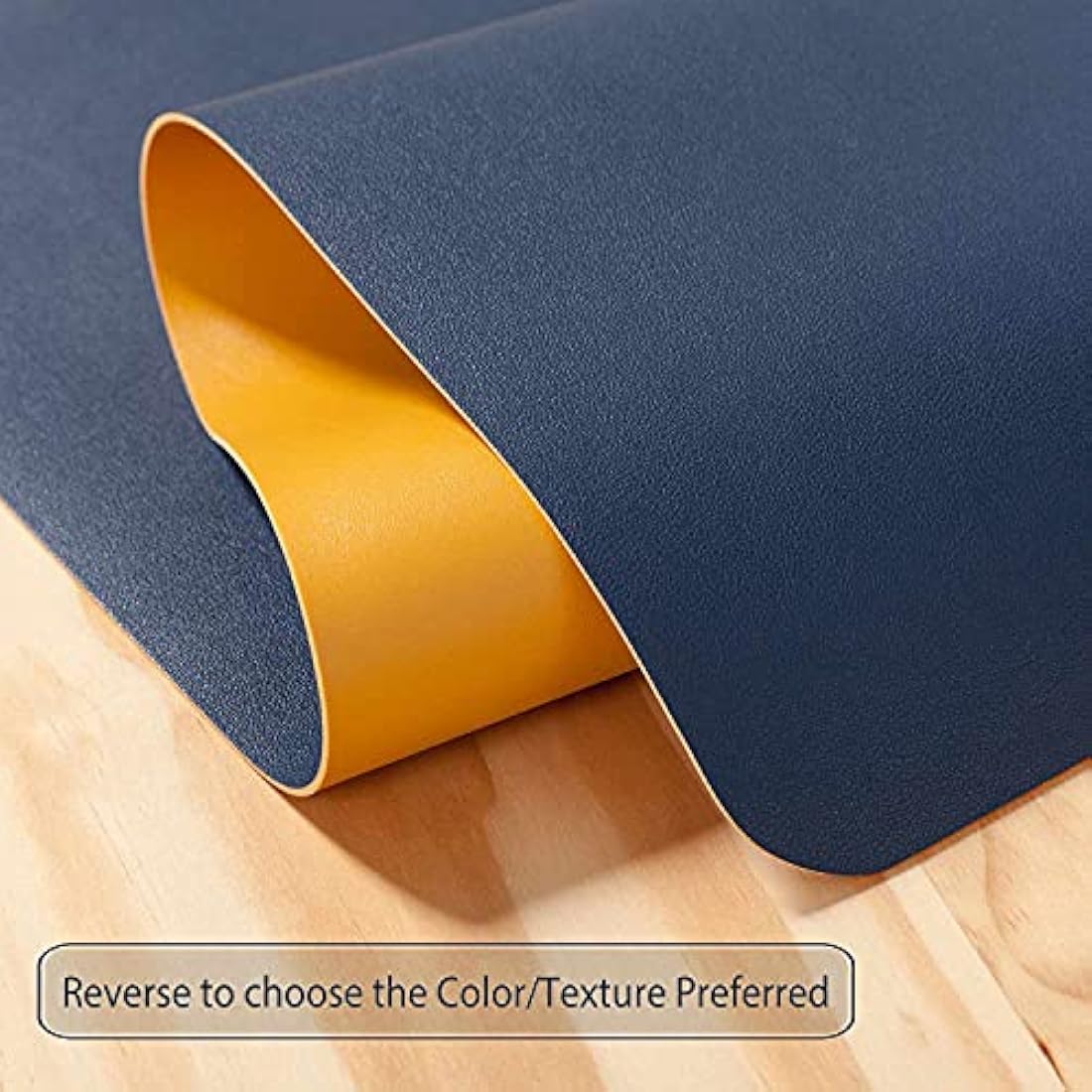 DOBAOJIA Large PU Leather Desk Pad - Waterproof Dual-Side Mouse Mat