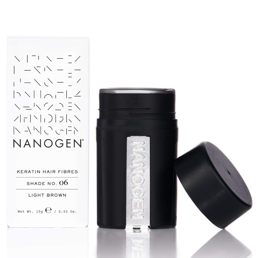 Nanogen Keratin Hair Fibres – Light Brown Hair Thickener, 15g