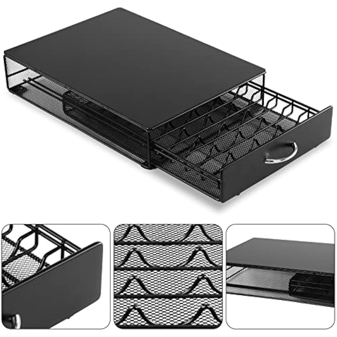 Coffee Pod Drawer for 40 Vertuoline – Metal Machine Stand