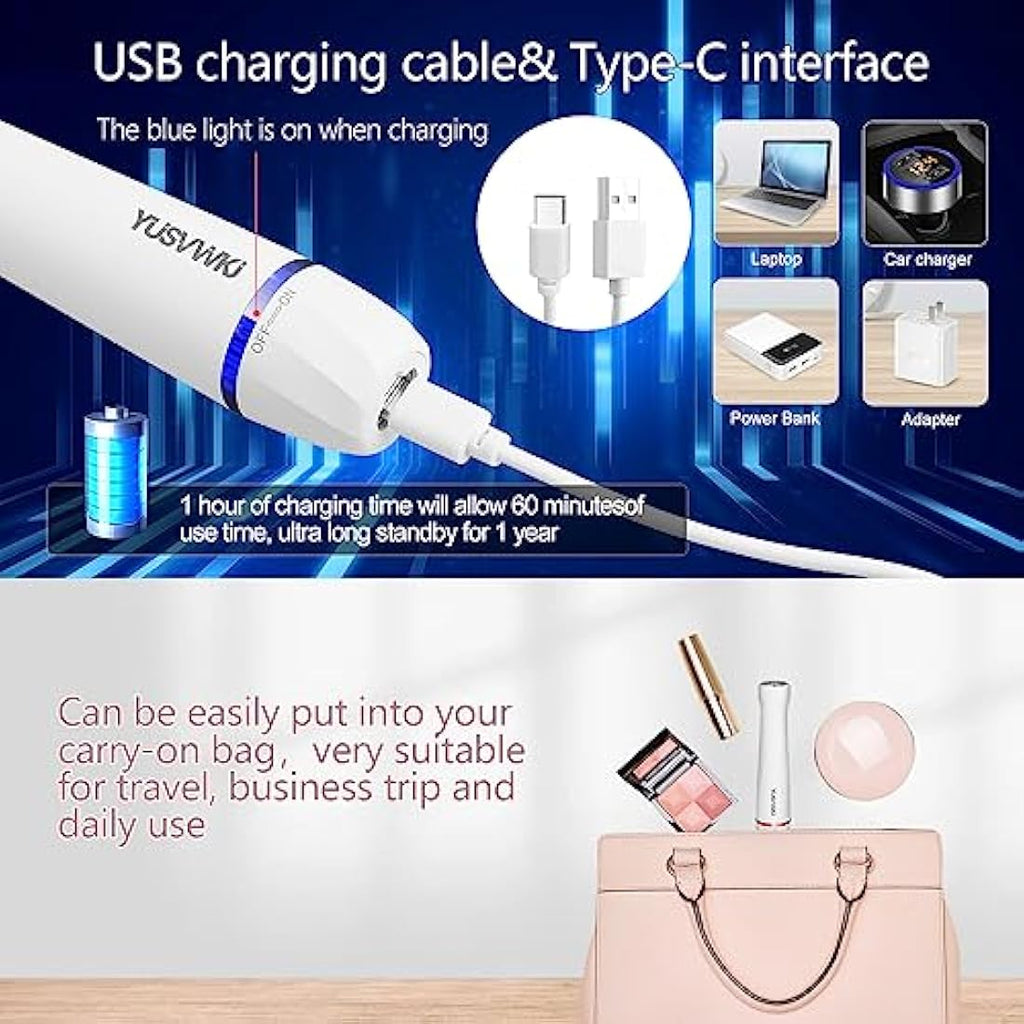 Jolof Store 5-in-1 Electric Lady Shaver – Waterproof USB Bikini Trimmer