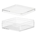 PATIKIL Acrylic Box with Lid 2.36" x 2.36" x 0.79", Clear Acrylic Display Boxes Plastic Square Cube Containers Storage Organizer for Candy Tiny