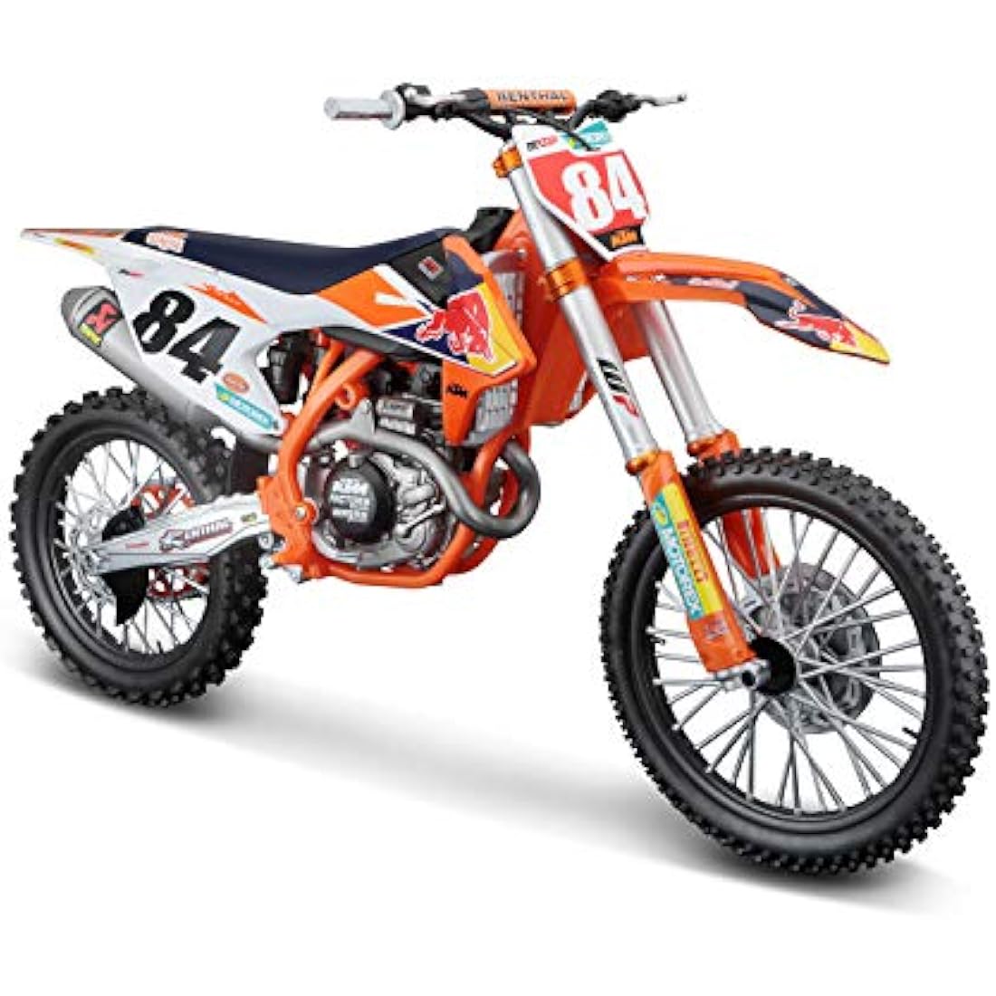 Burago Maisto Red Bull KTM SX450 Diecast Motorcycle Model - 1:6 Scale
