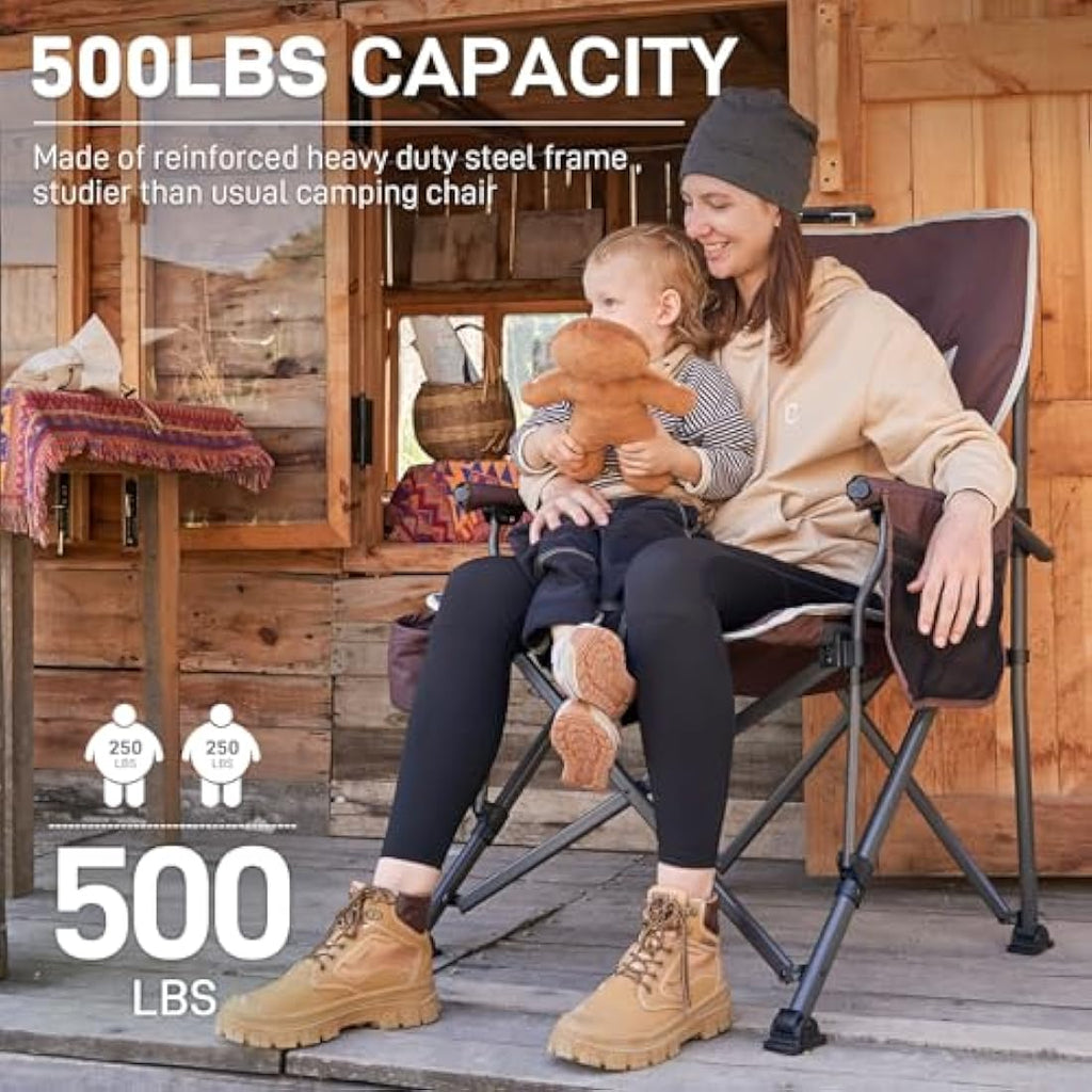 Ever Advanced Heavy Duty Camping Chair | Oversized 230kg Folding Seat