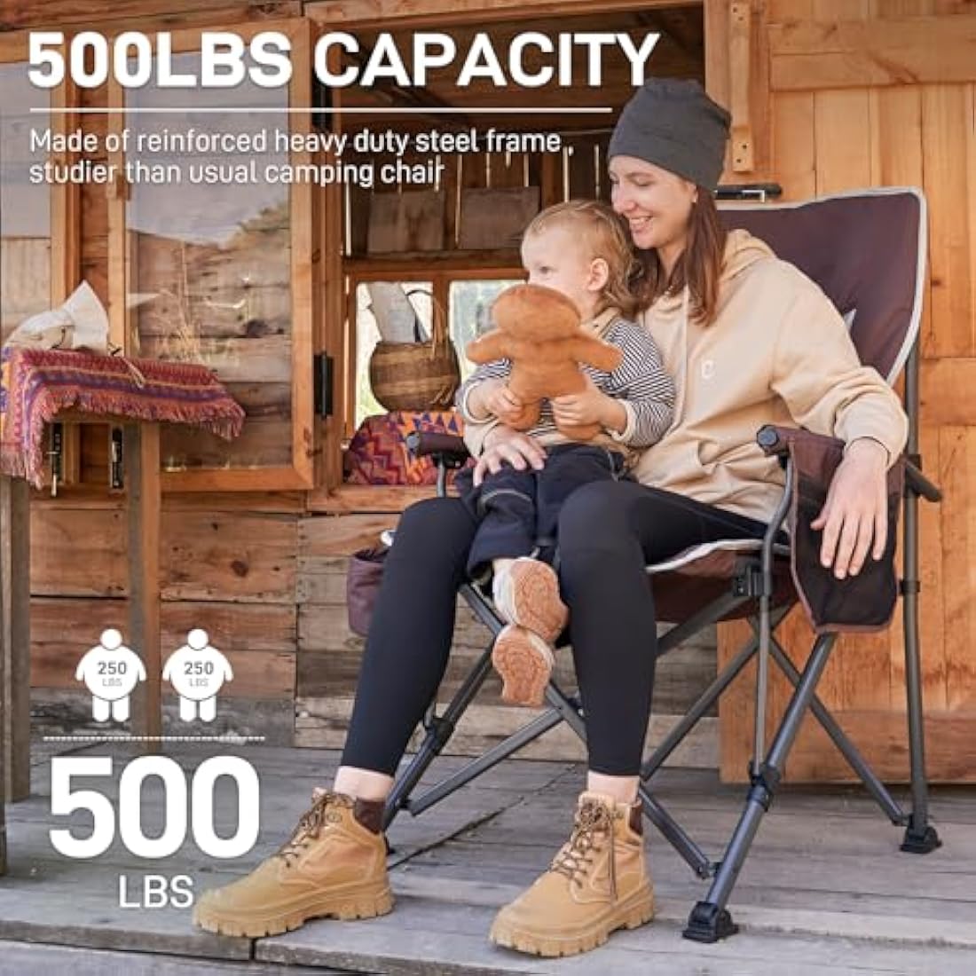 Ever Advanced Heavy Duty Camping Chair | Oversized 230kg Folding Seat