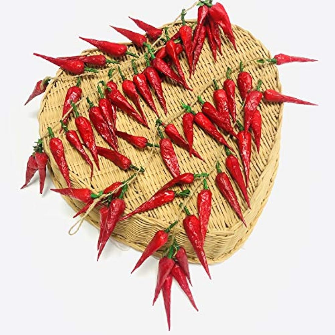 Artificial Red Chili Garland – 24 Inch Fake Pepper Wreath 2pcs