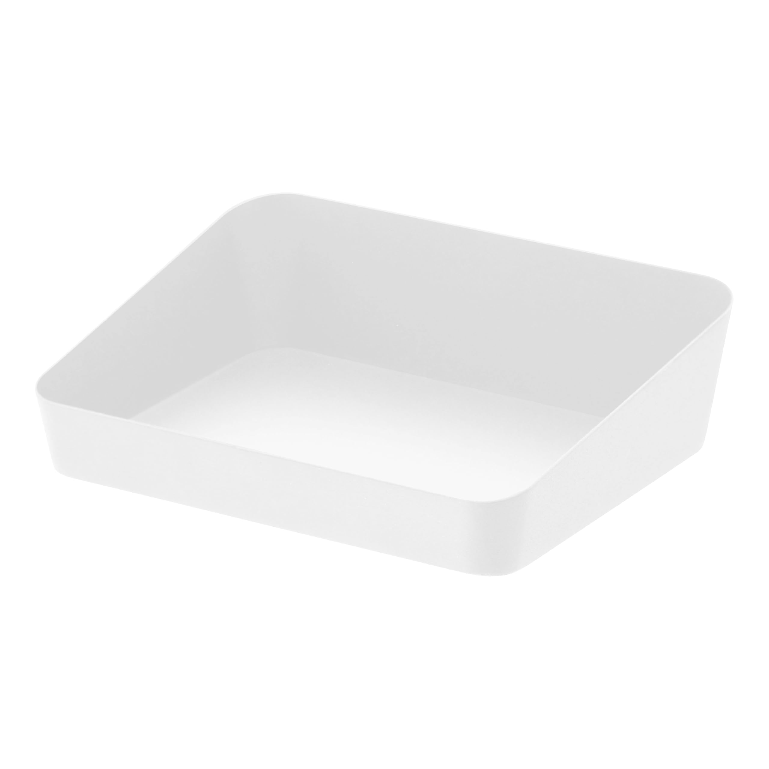 Yamazaki Tower Amenity Tray M – Minimalist White Steel Vanity Tray