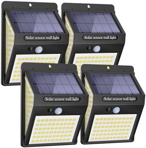 Litogo 4-Pack 140LED Solar Security Lights – Waterproof Motion Sensor
