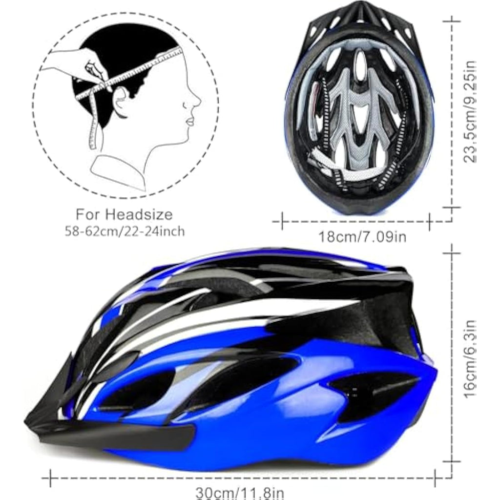 RaMokey Cycle Helmet | Lightweight Road & Mountain Bike Helmet (58-62cm)