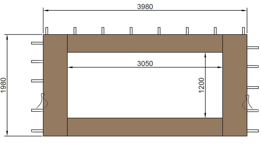 Quick Star Gazebo Sidewalls with PE Window – 2 Beige Panels for 3x4m