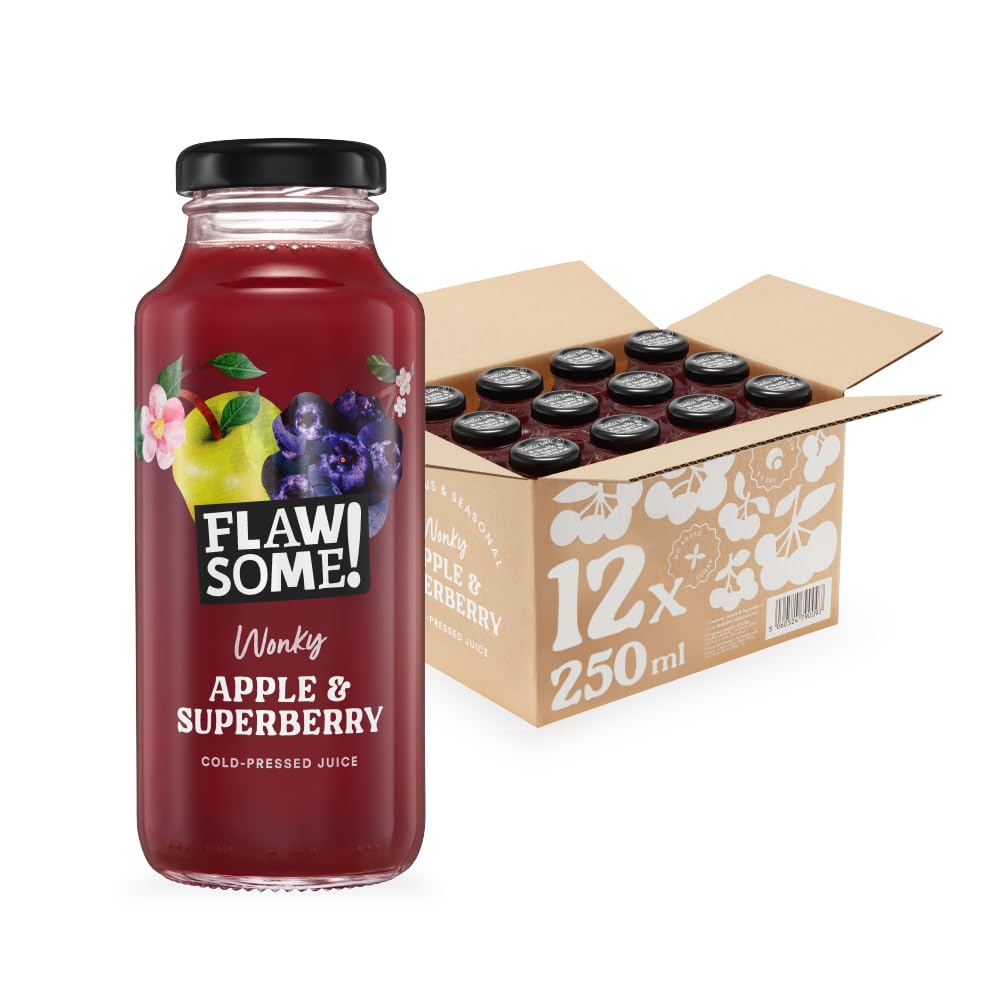 Flawsome! Apple & Superberry Cold-Pressed Juice - Vegan (12x250ml)