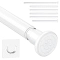 Stainless Steel Tension Shower Rail – 71-240cm, White