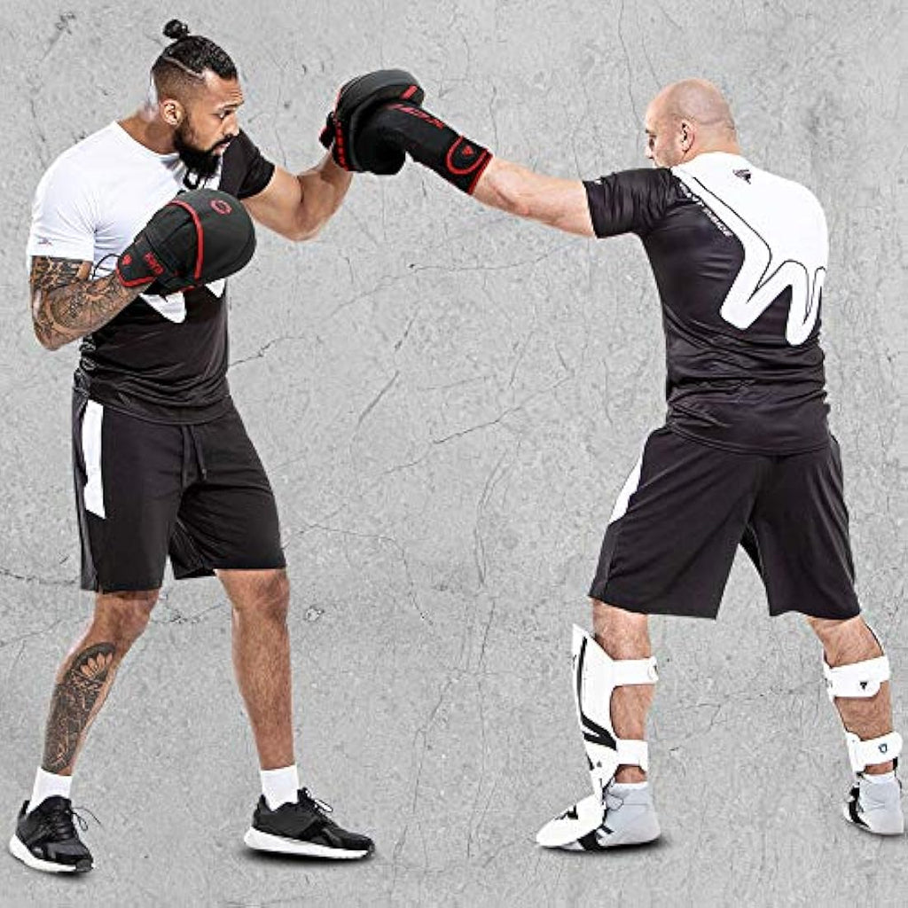 RDX Curved Focus Mitts – Maya Hide Leather Boxing & MMA Training Pads