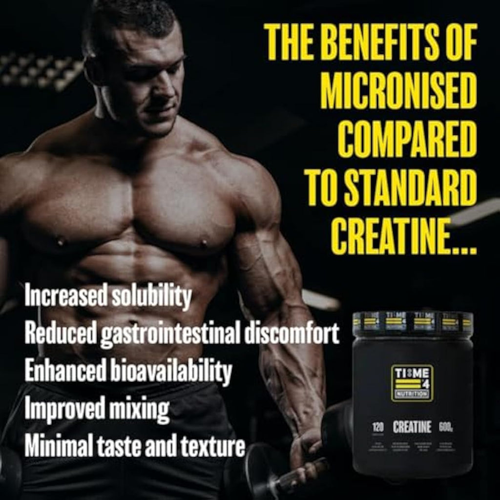 Time 4 Micronised Creatine Monohydrate Powder - 600g Unflavoured