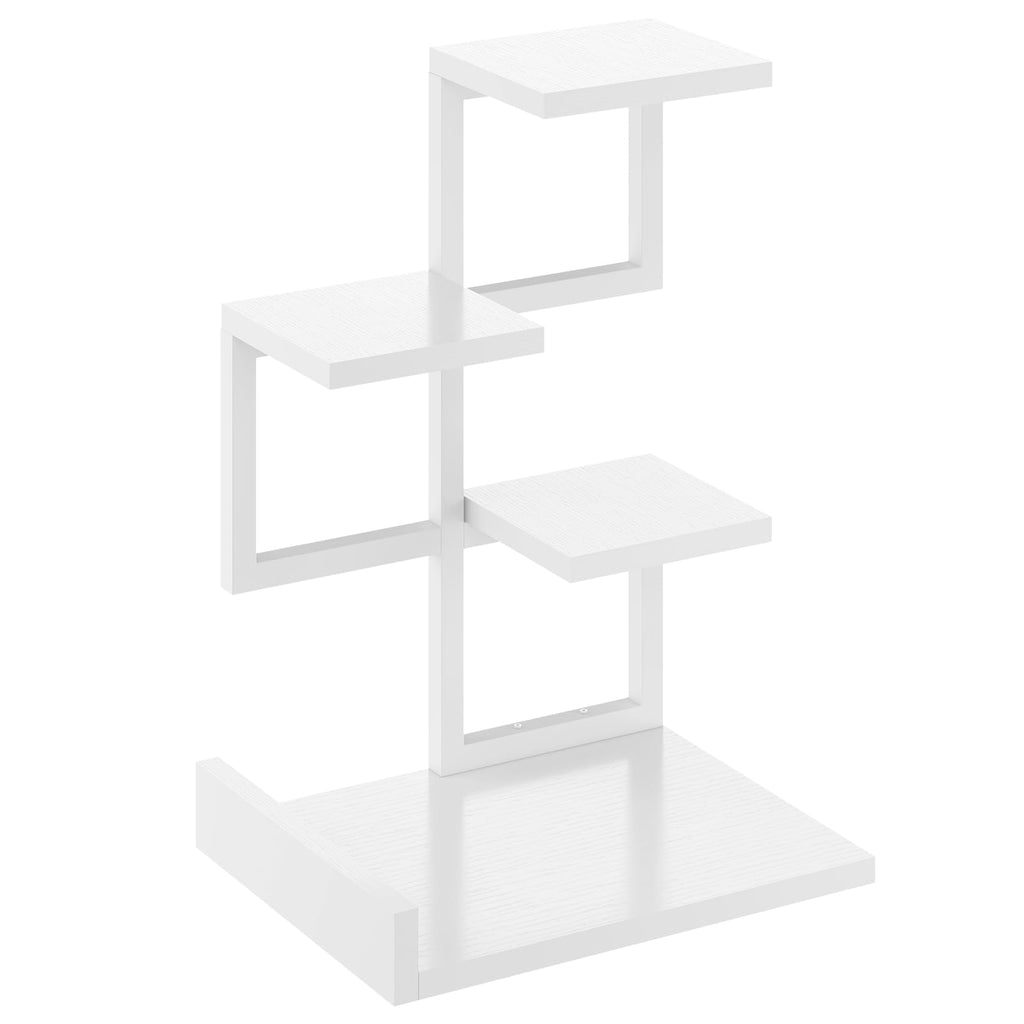 YMYNY Desktop Shelf Organizer 4 Tier Storage Display Rack White HSR007W