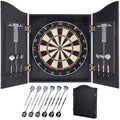 Yirinatek Sisal Dart Board Cabinet Set | Professional Steel Tip Darts