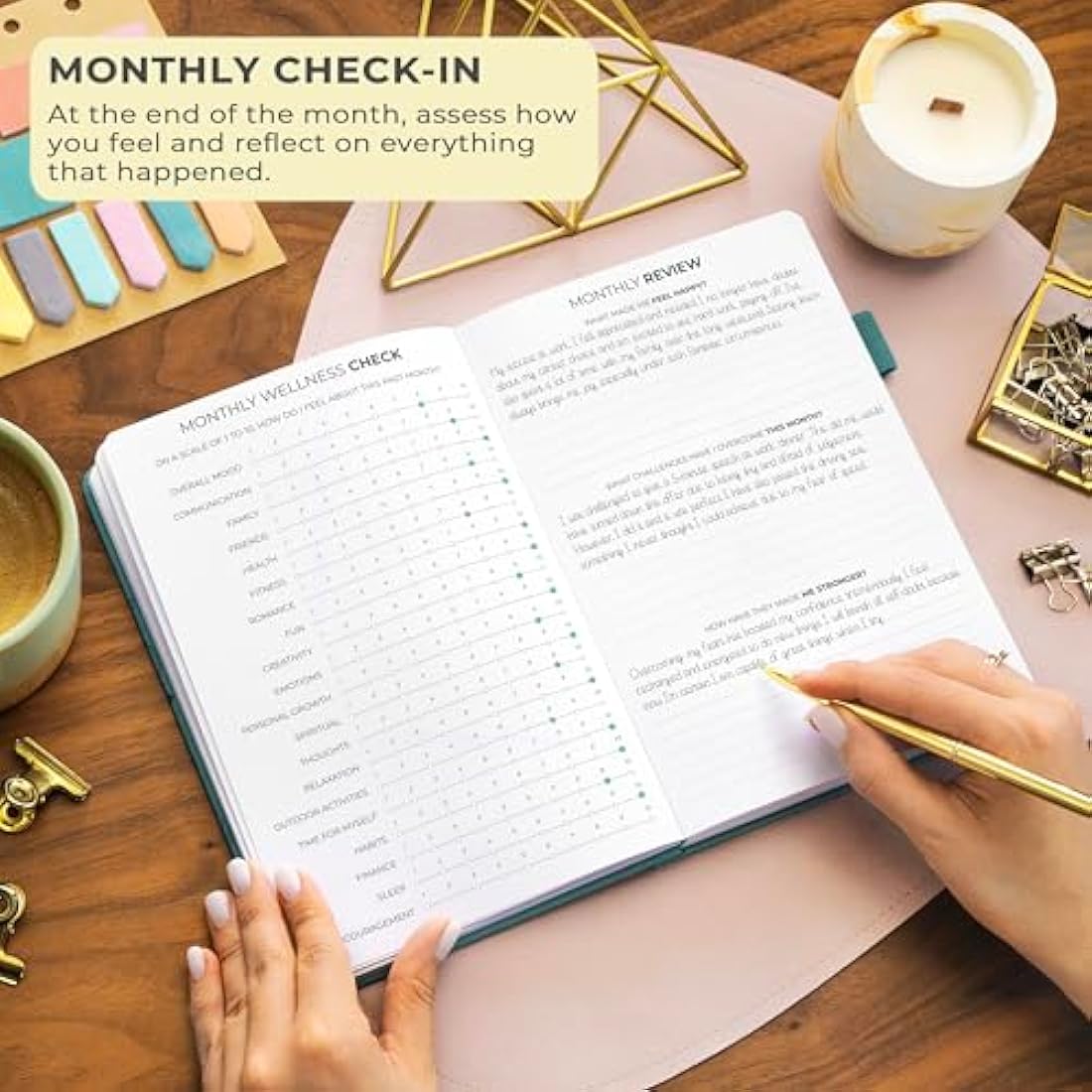 Clever Fox Gratitude Journal – A5 Daily Affirmation Notebook, Aquamarine