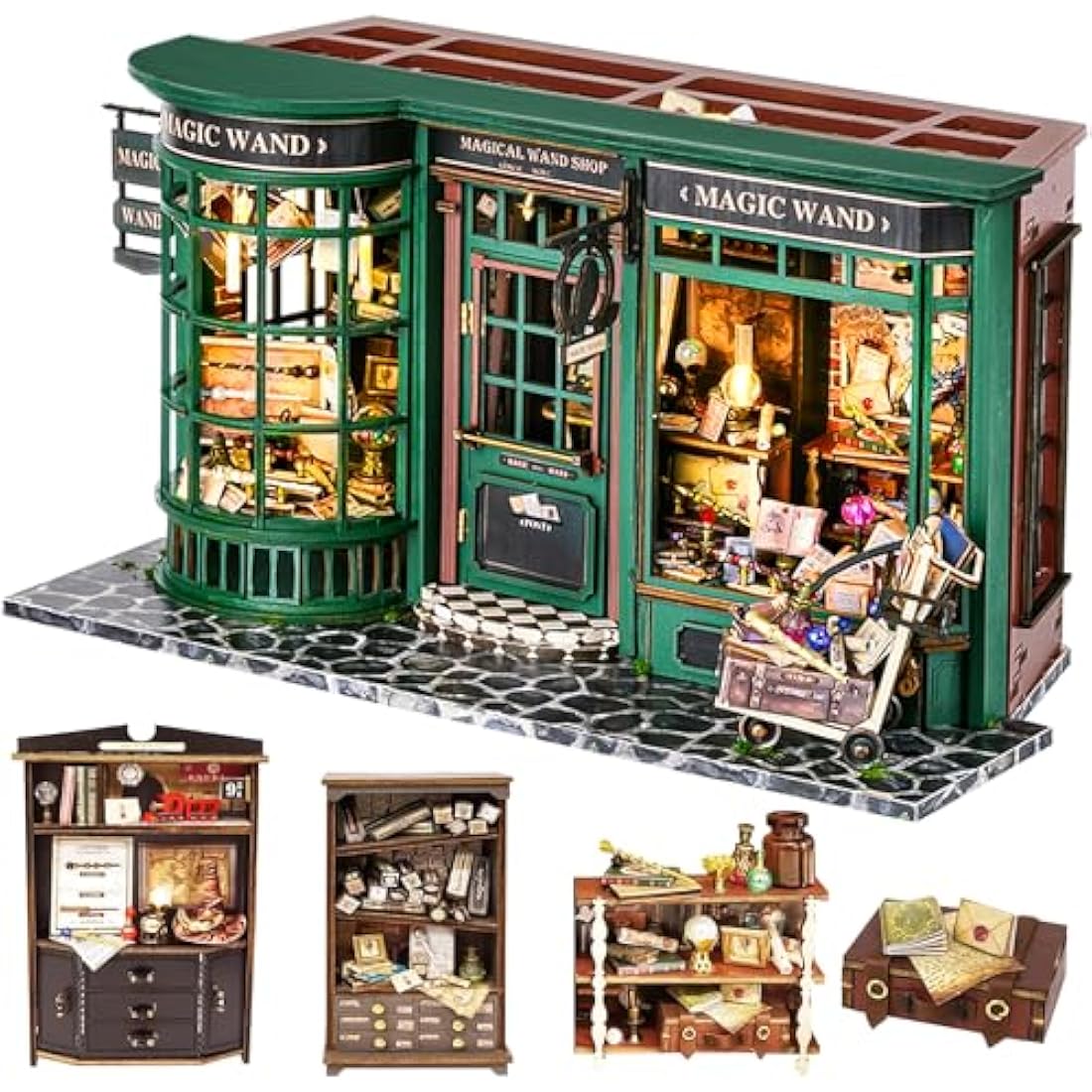 Spilay Magic House DIY Miniature Dollhouse Kit with Dust Cover | 1:24 Scale