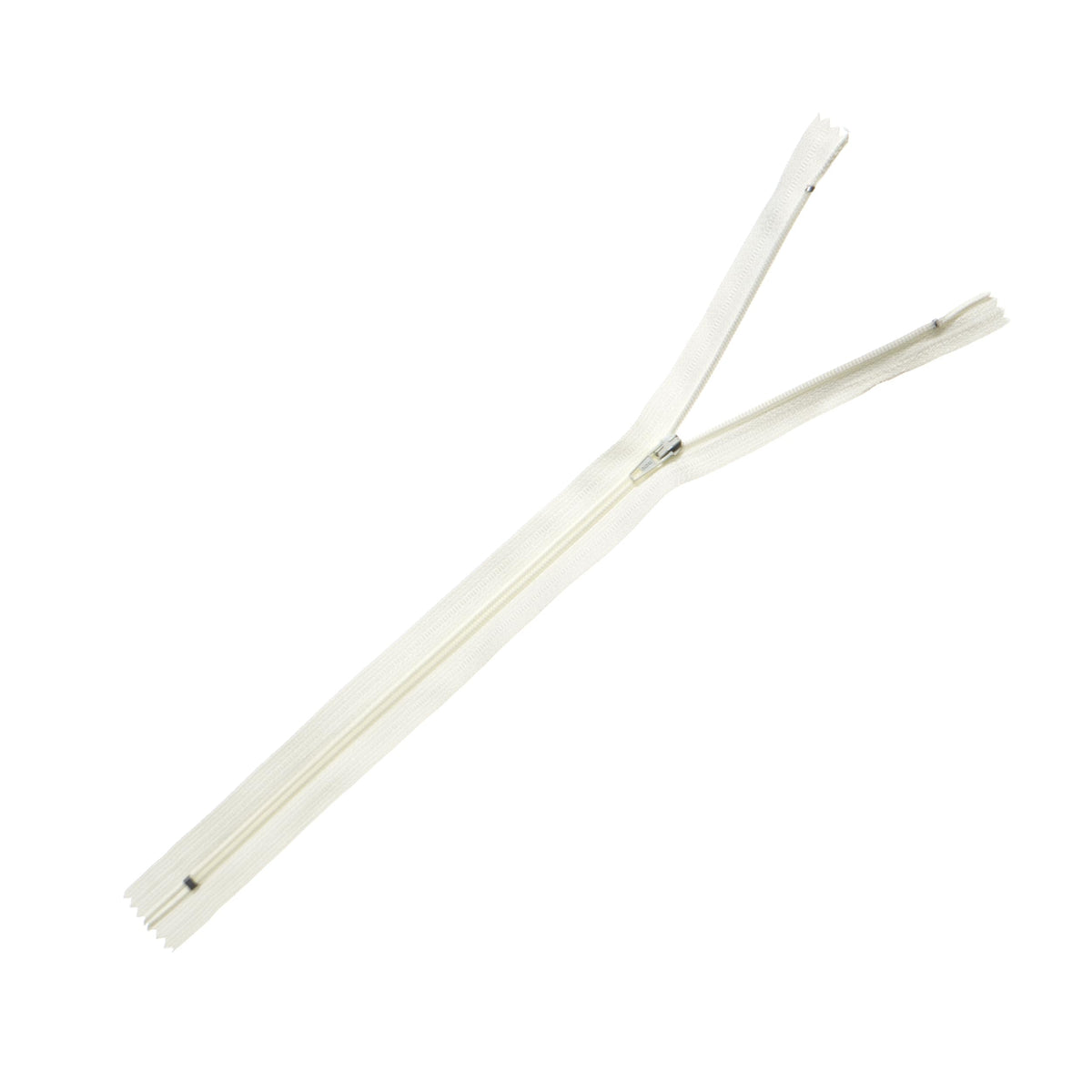 Trimz 30cm ~12inch Cream one Way end Stop Zip with 4mm Teeth 1 Pc, Polyester, 30 cm - image 2