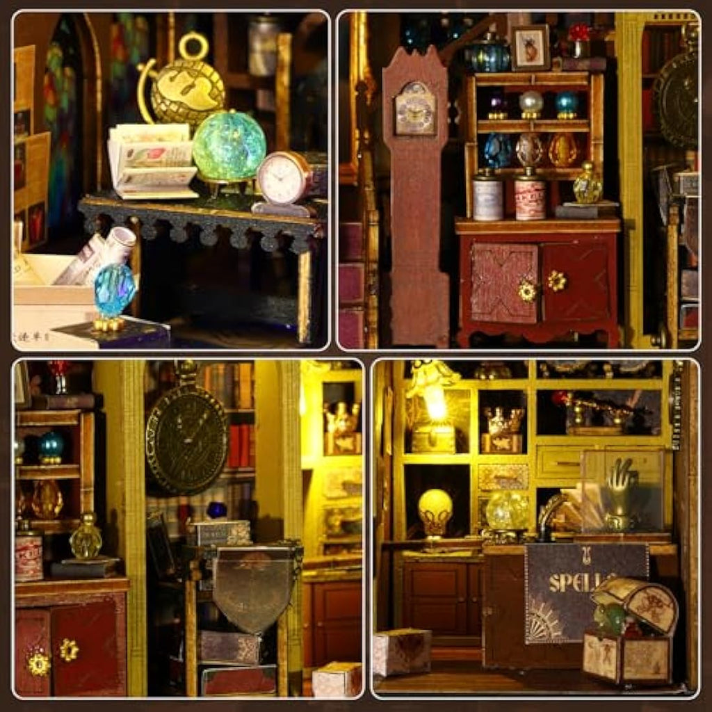 Mostop DIY Miniature Dollhouse Kit - Magic Treasure House with LED Light