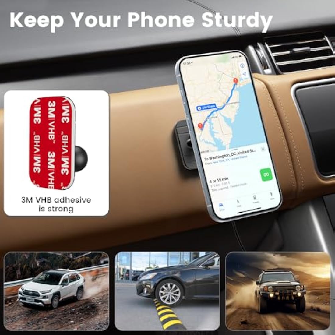 OHLPRO MagSafe Car Mount Charger – 15W Fast Wireless Dashboard Holder