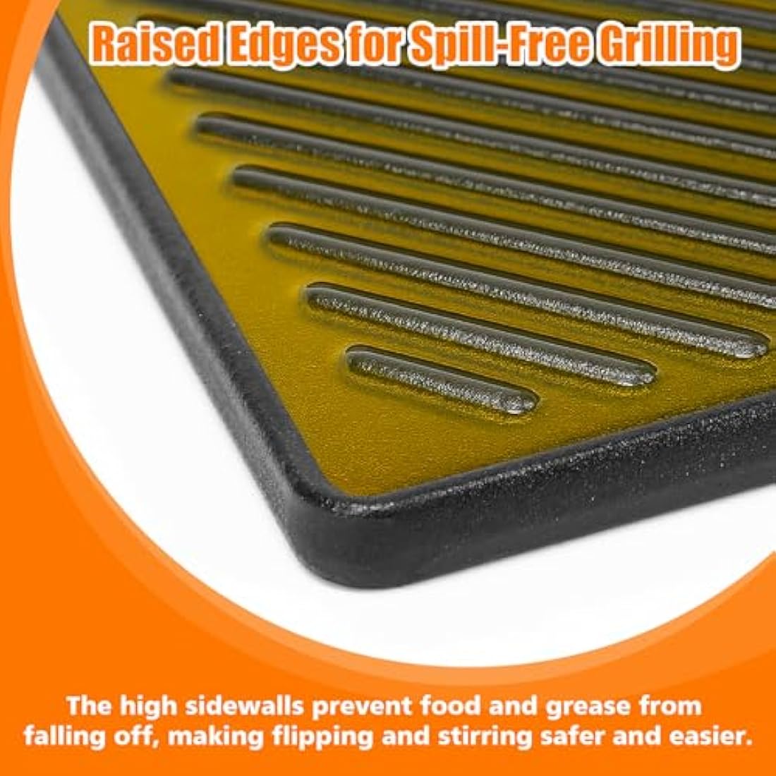 Denmay Cast Iron BBQ Griddle for Landmann Triton 2 Burners – 43.5x23.5cm