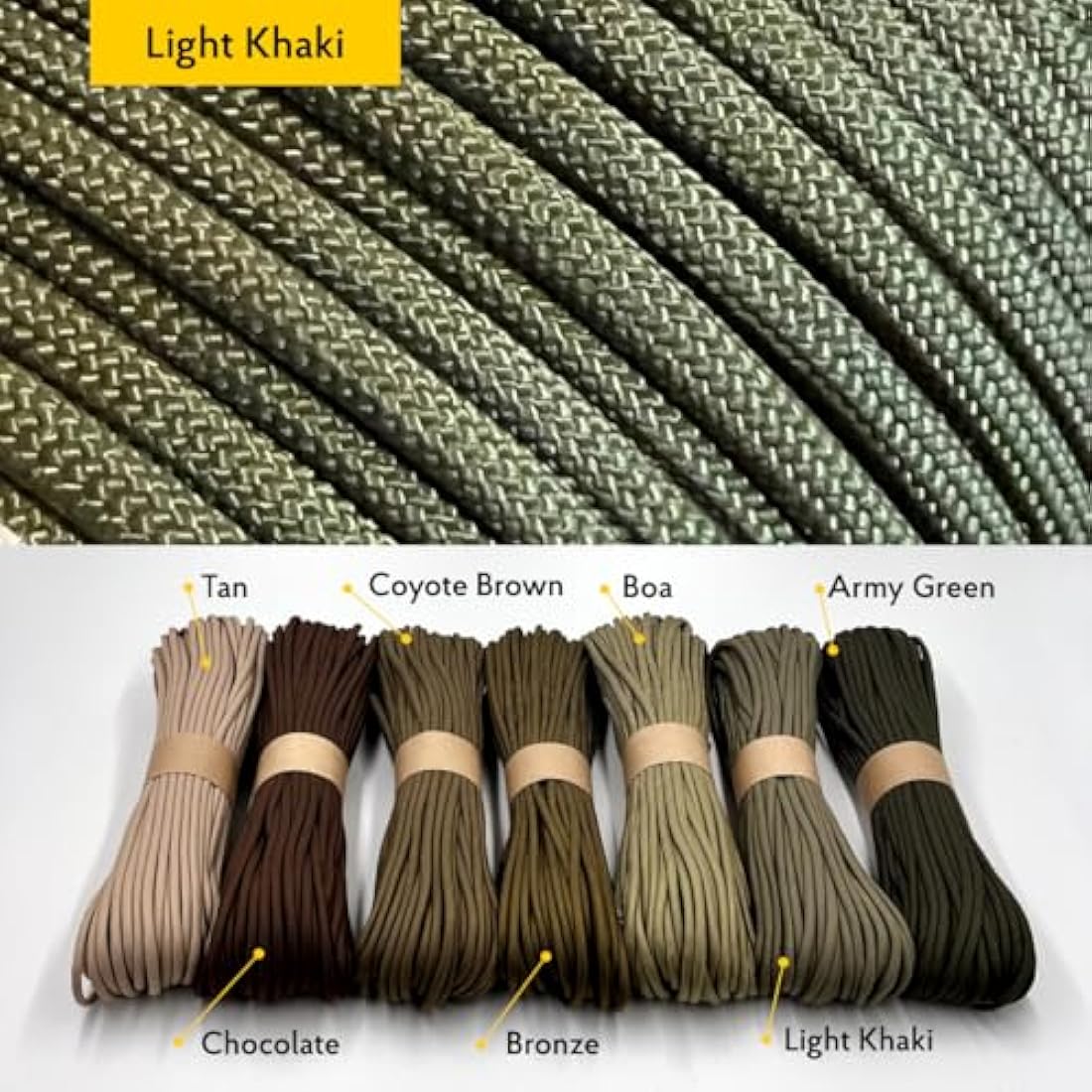 EDCX 550 Paracord Type III – 4mm Nylon Rope for Camping and DIY Crafting