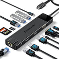 Lemorele 13-in-1 USB C Docking Station – Triple Display 4K HDMI & 100W PD