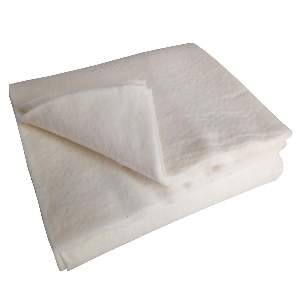 King Size Natural Cotton Quilt Batting with Scrim - 122" x 124"