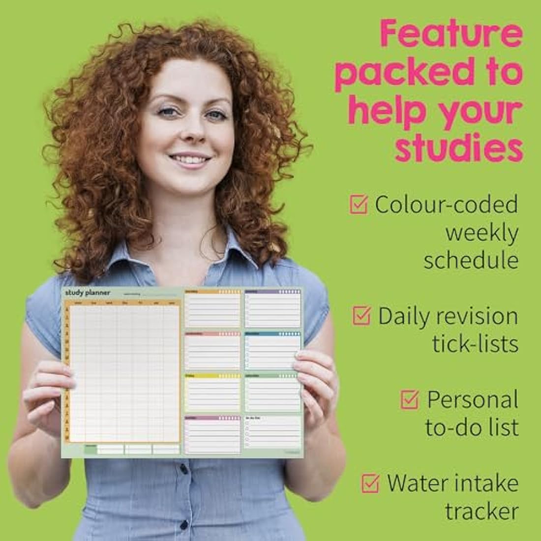 A4 Study and Revision Planner Pad | 52 Thick Weekly Sheets