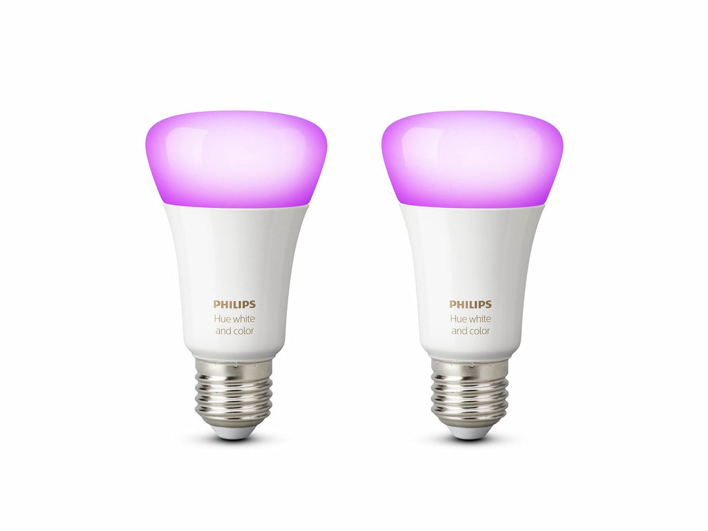 Philips Hue White & Colour Ambiance E27 Smart LED Bulb 2-Pack